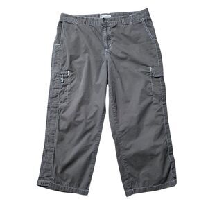 Columbia Sportswear Brown Cargo Crop Pants Womens Size 14 Capri Camping Hiking